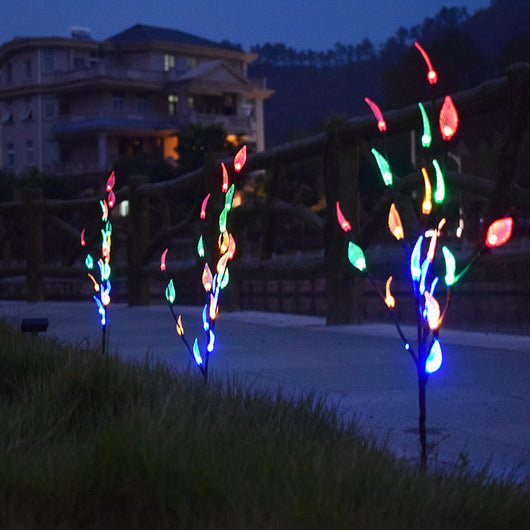 Luces LED Solares Impermeables para Jardín en Forma de Hojas - Image 15