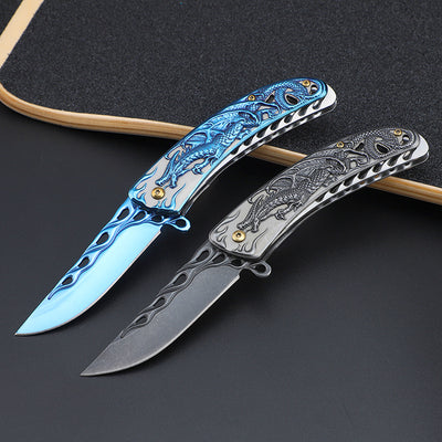 Cuchillo Táctico Plegable de Acero Inoxidable para Camping y Defensa Personal
