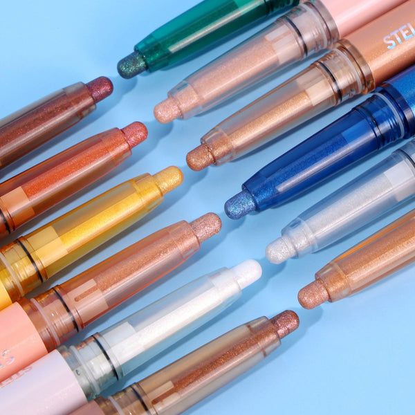 Delineador de Ojos con Perlas de 12 Colores