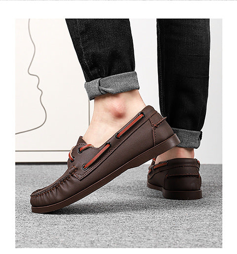 Zapatos Casuales de Cuero para Hombre Talla Grande - Image 16