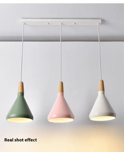Lámpara Colgante Nórdica de Madera Sólida y Aluminio Diseño Minimalista - Image 42