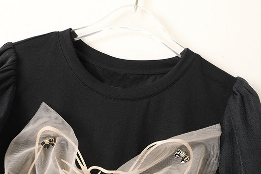 Camiseta Estampada con Detalles de Costura para Mujer - Image 14