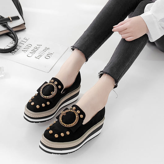 Zapatos Plataforma con Tacón Cuña y Detalles de Strass - Image 7