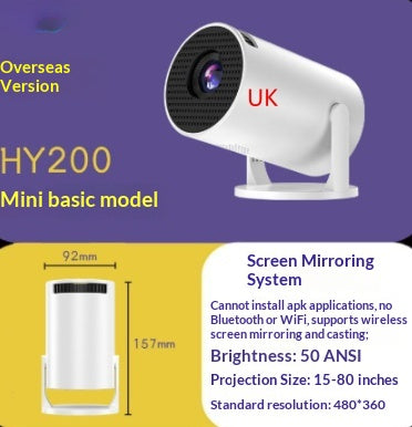 Proyector Portátil HY300 Plataforma Cloud Multiregional - Image 7