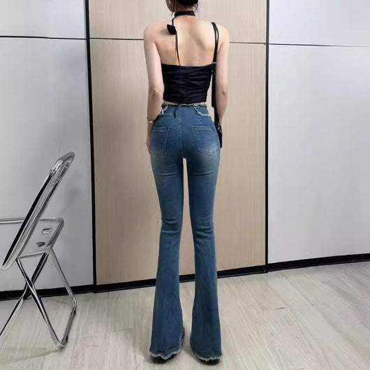 Jeans Skinny Retro Estilo Hong Kong para Mujer - Tela Ligera Verano - Image 2
