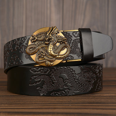 Cinturón de Cuero Genuino para Hombre con Hebilla Automática - Image 10