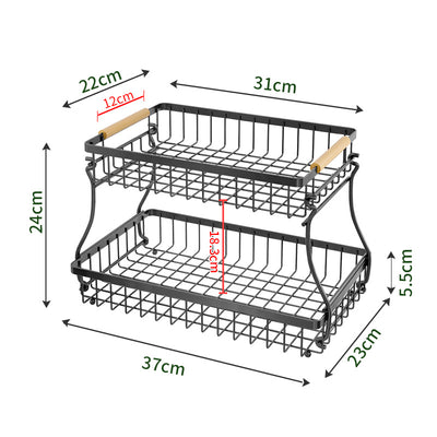 Canasta Organizadora de Dos Niveles para Frutas y Snacks - Image 7