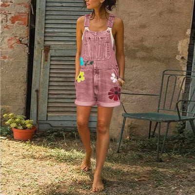 Overol Estampado Slim Fit para Mujer - Shorts de Moda - Image 4