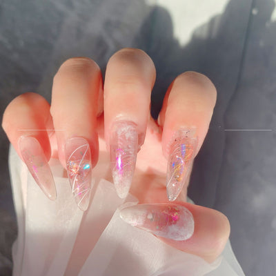Stickers de Uñas Polarizados Blanco Hada - Diseño Premium - Image 10
