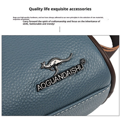 Bolso Bandolera de Cuero Minimalista Retro para Mujer - Image 9