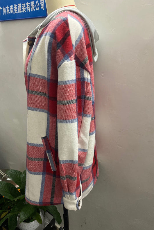 Cardigan de Lana a Cuadros para Mujer - Abrigo Tejido Elegante - Image 8