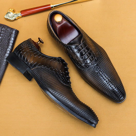 Zapatos Formales de Cuero Premium para Hombre - Diseño Puntiagudo Ejecutivo - Image 6