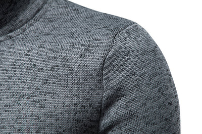 Suéter Camiseta Cuello Alto con Diseño de Cierre Hueco para Hombre - Image 10