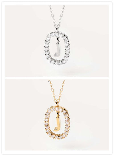 Collar de Plata Esterlina con Letras del Alfabeto - Lujo Minimalista para Clavícula - Image 40