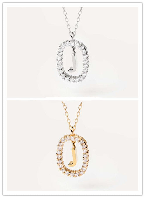 Collar de Plata Esterlina con Letras del Alfabeto - Lujo Minimalista para Clavícula - Image 40