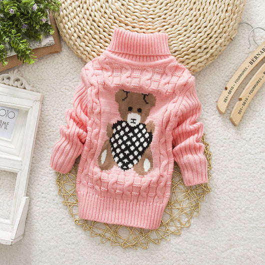 Suéter Infantil Cuello Alto Estilo Coreano - Image 5