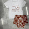 Blusa Blanca con Estampado de Letras