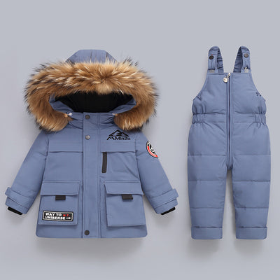 Conjunto Abrigo Plumas para Niños - Set de 2 Piezas Invierno