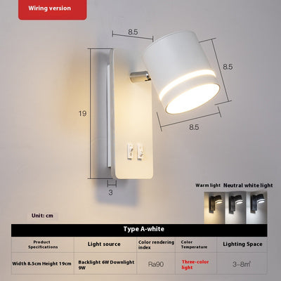 Lámpara LED de Lectura Minimalista Nórdica para Mesita de Noche - Image 4