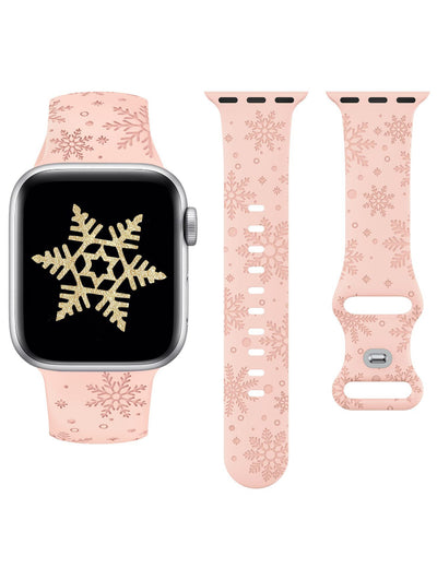 Correa de Reloj Navideña con Grabado Láser de Copo de Nieve en Silicona Texturizada - Image 7