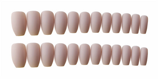 Uñas Postizas Khaki Mate - Set de 24 Piezas - Image 12