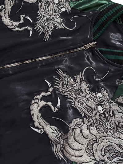 Chaqueta Beisbolera Dragón Bordado - Casual y Resistente - Image 12