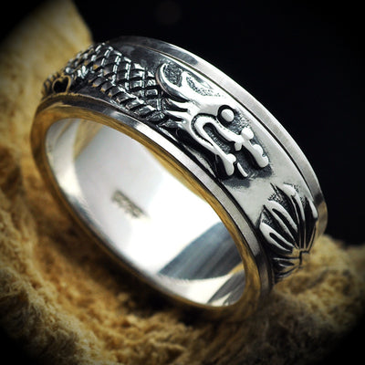 Anillo Giratorio Ancho Retro Dominante