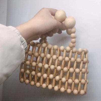 Bolsa Tejida con Cuentas de Madera - Image 9
