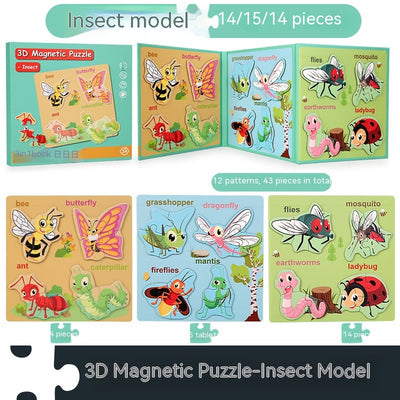 Puzzle Magnético 3D de Libros Plegables Avanzado para Niños - Image 5
