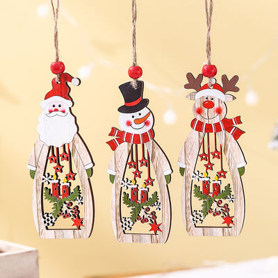 Adorno Navideño Colgante Hueco de Madera - Image 12
