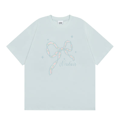 Camiseta Manga Corta con Bordado de Moño Unisex - Image 14