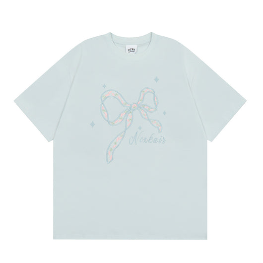 Camiseta Manga Corta con Bordado de Moño Unisex - Image 14
