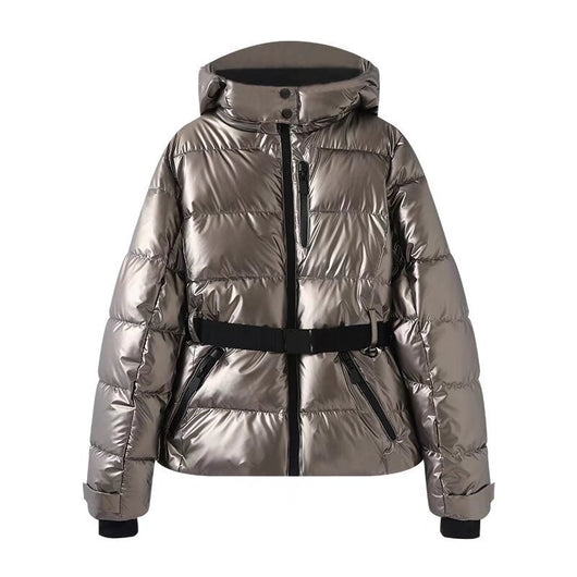 Chaqueta Acolchada Reductora con Cinturón para Mujer - Image 7