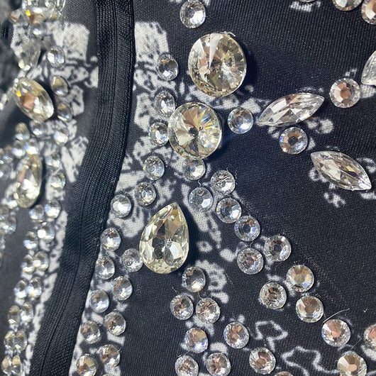 Falda Corta de Danza Latina con Lentejuelas y Flecos Brillantes para Presentaciones - Image 10