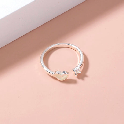 Anillo Ajustable Corazón Abierto Luminiscente - Image 11