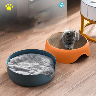 Nido Felino 2 en 1: Cama y Rascador para Gatos