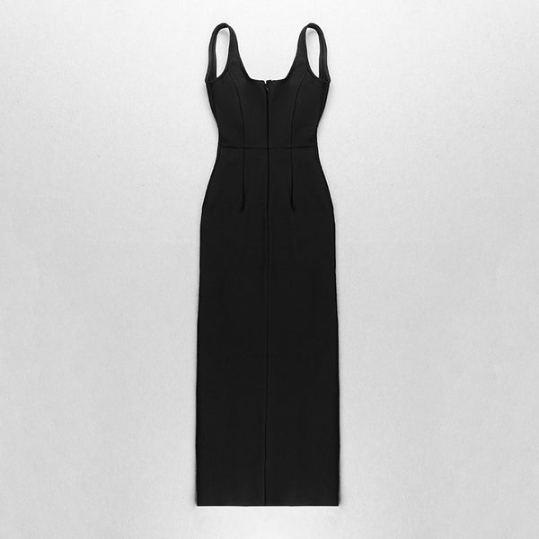 Vestido Slip Metalizado con Abertura Alta para Salir de Noche - Image 4