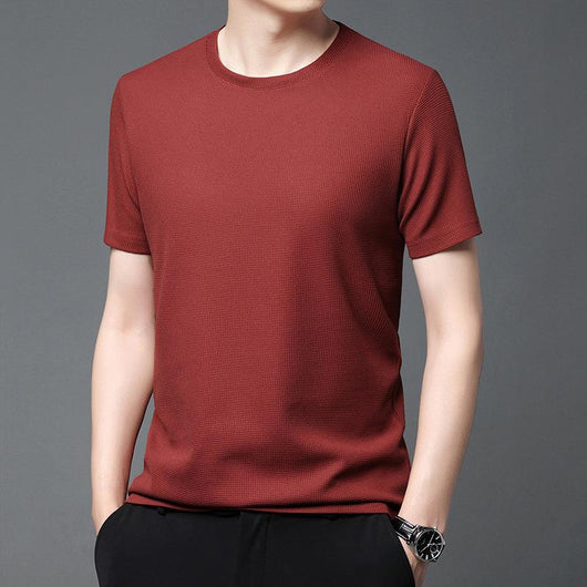 Playera Holgada de Cuello Redondo con Textura Waffle para Hombre - Image 10