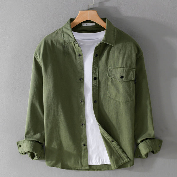 Camisa de Trabajo Manga Larga para Hombre - Diseño Simple y Versátil