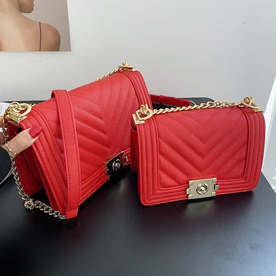 Bolso de Hombro Vintage Diamond Chain para Mujer - Image 2