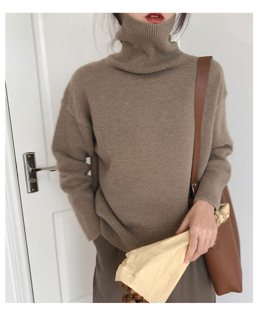 Suéter Acolchado Cuello Alto Estilo Relajado - Image 13