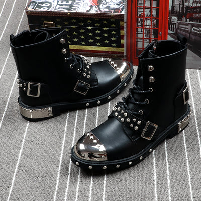 Botas Martin Punta Redonda con Tachuelas para Hombre - Image 3