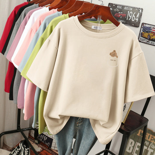 Blusa Cómoda de Algodón Puro para Mujer - Talla Grande - Image 6