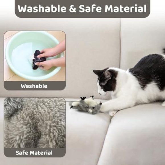 Juguete Interactivo para Gatos con Ardilla Saltarina y Sonido Realista