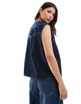 Chaleco Denim Sin Mangas con Detalles de Cuerda para Mujer - Image 13