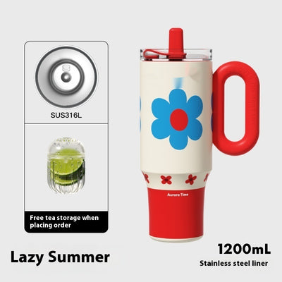 Termo Infantil Grande con Pajita - Vaso Térmico Cerámica para Niñas - Image 4