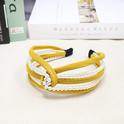 Diadema de Tela Versátil con Puntos y Colores Sólidos - Image 12