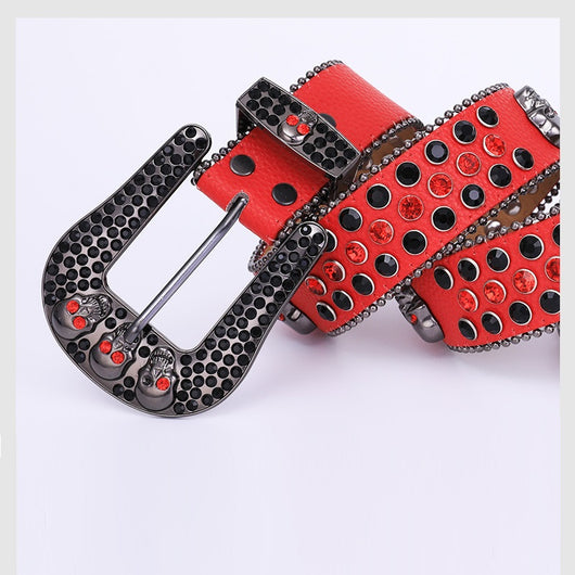 Cinturón con Calavera y Cristales Brillantes - Estilo Rockero - Image 9