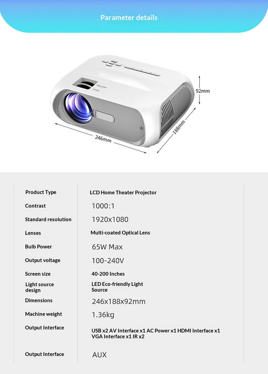 Proyector Portátil T9 T5S Full HD - Cine en Casa - Image 21