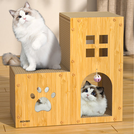 Rascador Corrugado Multifuncional 2 en 1 para Gatos